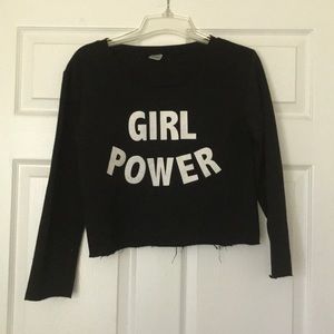 black girl power crop top